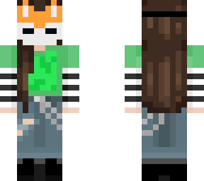 an edited version of trixxfox3323 fox mask girl skin