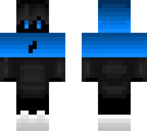black and aqua emo skin
