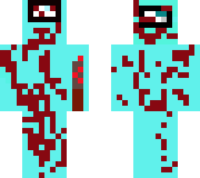cyan half killer half crewmate