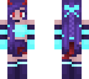 demon teal and purple queen