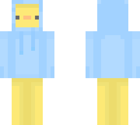 ducksyy duck in a baby blue hoodie