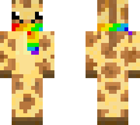 giraffe with rainbow scarf