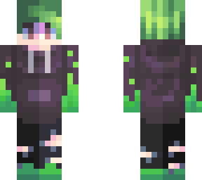 green emo e-boy skin (hood down)