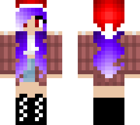 purple hair christmas skin