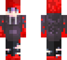 red emo e-boy skin (hood down)