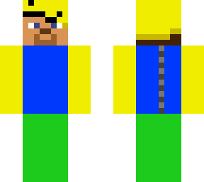steve dressed as noob