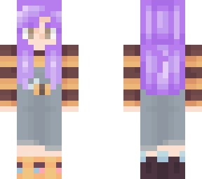 tubbo's mcc 11 bee skin genderbend purple hair