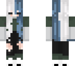 white & blue hair