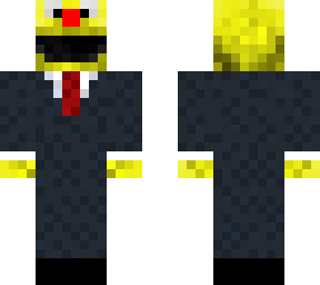 yellow elmo with suit