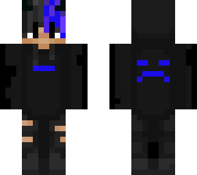 black and blue demon boy