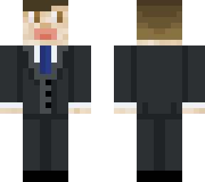 blue tie suit