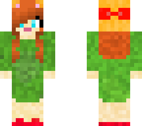 christmas fox girl