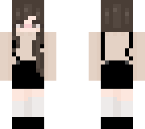 coffee ~ cute dark academia girl - light brown sweater with black skirt overalls