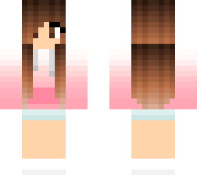 girl skin with cosy pink gradient hoodie