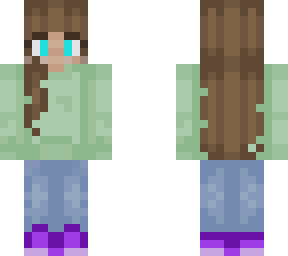 green hoodie girl