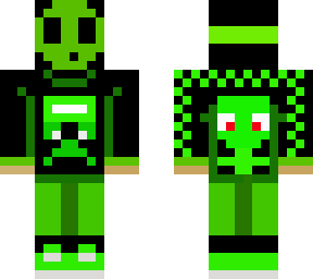 nice green and black shy guy
