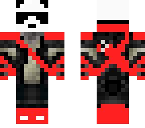 panda with random red line all over it?