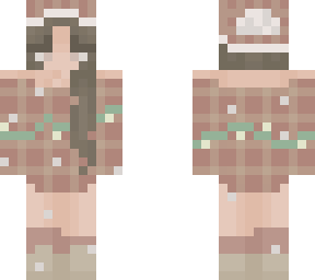 aesthetic plaid christmas skin