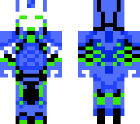blue and green iron man