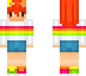 chibi red haired pride girl