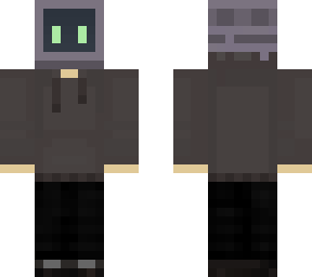 computer head in black hoodie