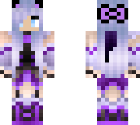 cute purple guardian girl with armor and bow