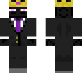 enderman with suit and crown