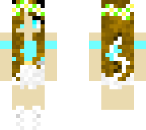 flower cat girl in dress