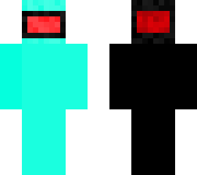 half cyan imposter and half black imposter