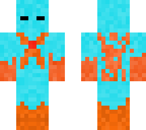 light blue fire man