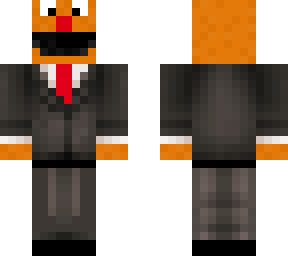 orange elmo with suit