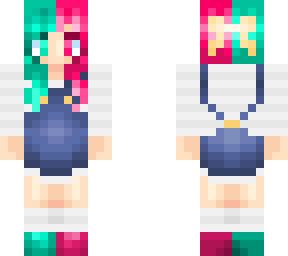 pink and teal farmer