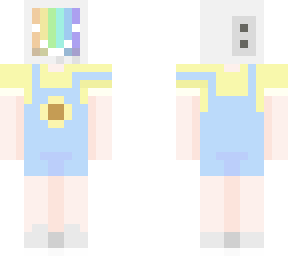 rainbow computer head girl