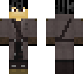 trench coat with black hair
