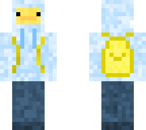 a snowboarding/skiing duck