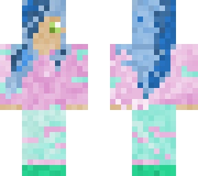 blue and pink