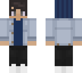 blue beanie - male