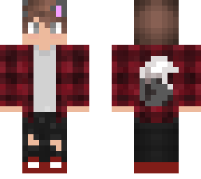 cool flannel boy wolf version
