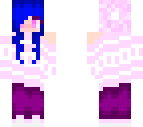cozy winter outfit with blue haired girl