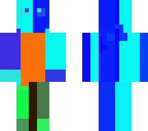 el de azul