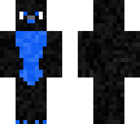 furry black and blue