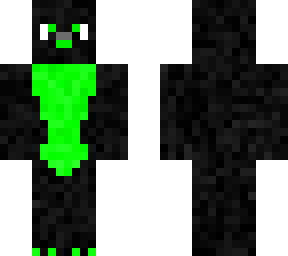 furry black and green