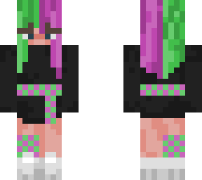 lime and purple alt girl