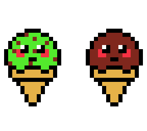 mint chip and chocolate ice cream