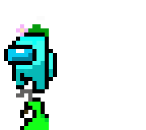my sad  attempt of an among us character (with brain slug)