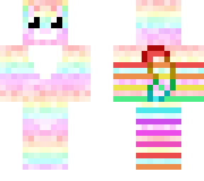 pastel rainbow striped cat