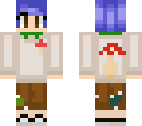 person skin, with mushrooms