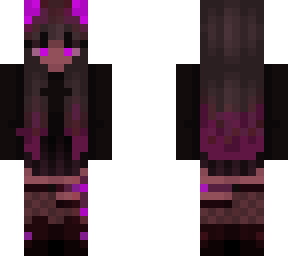 purple glowstick dark girl