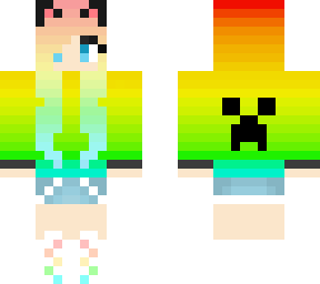 rainbow shade girl hoodie gamer