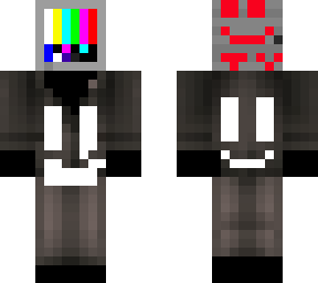tv head with happy face shirt